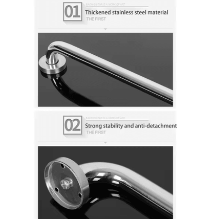 Stainless Steel Towel Grab Bar Anti Skid Wall Handle with Secure Grip 50 cm