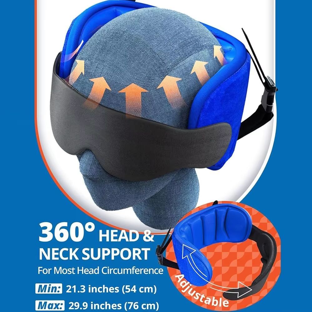 3D Contoured Travel Sleep Mask with Zero Eye Pressure and Total Blackout