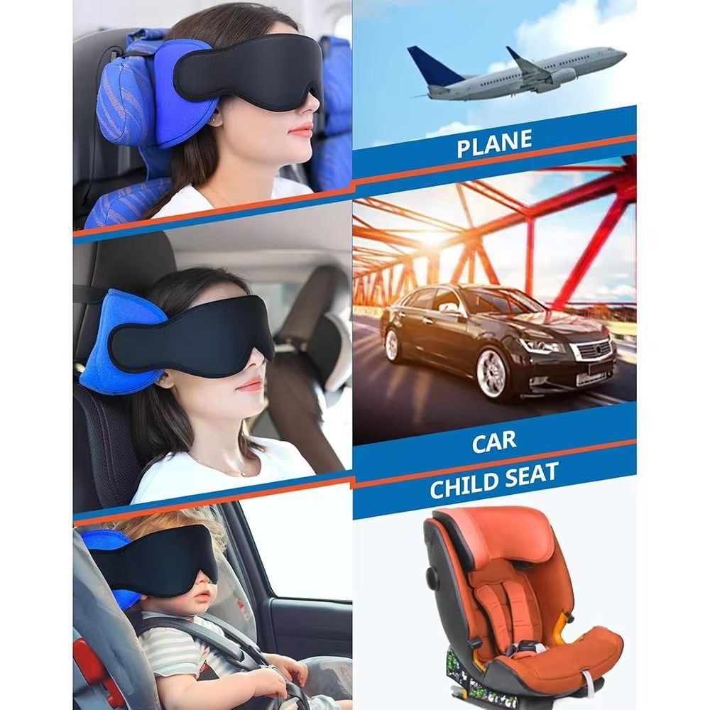 3D Contoured Travel Sleep Mask with Zero Eye Pressure and Total Blackout