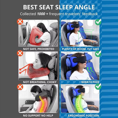 3D Contoured Travel Sleep Mask with Zero Eye Pressure and Total Blackout
