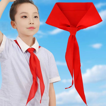 Red Triangle Cotton Youth Scarf 47.24in Traditional School & Ceremony Neckerchief