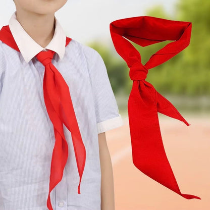 Red Triangle Cotton Youth Scarf 47.24in Traditional School & Ceremony Neckerchief