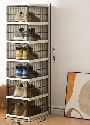 Foldable and Stackable Transparent Sneaker Display Cabinet