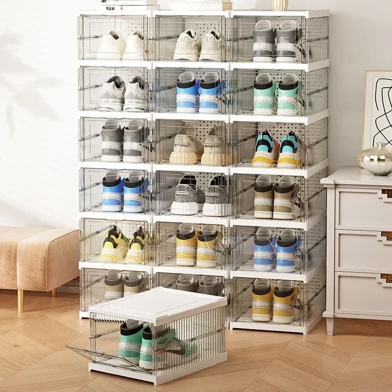 Foldable and Stackable Transparent Sneaker Display Cabinet