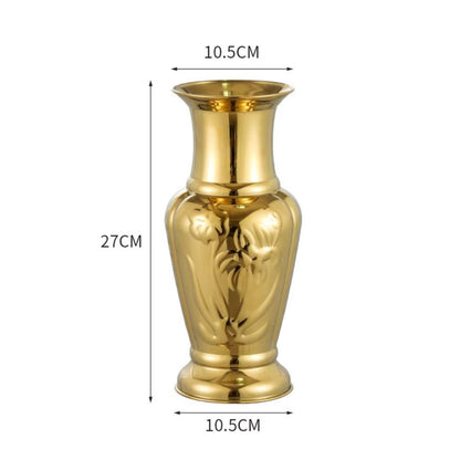 Golden Stainless Steel Flower Vase Decorative Centerpiece for Home & Garden