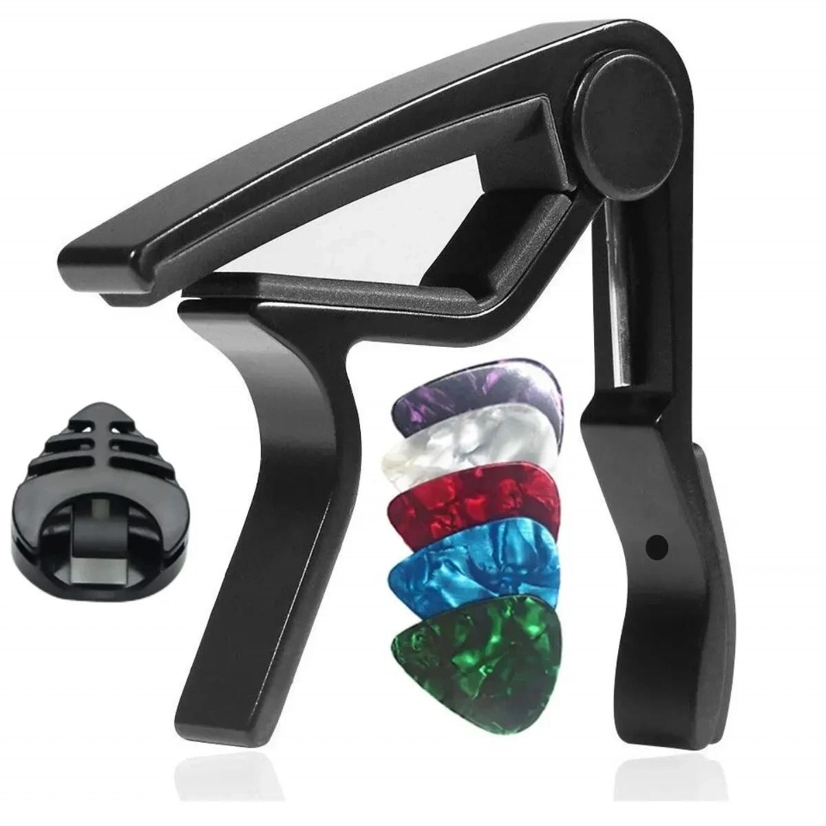 7 Piece Guitar Capo Set with 5 Picks and 1 Holder