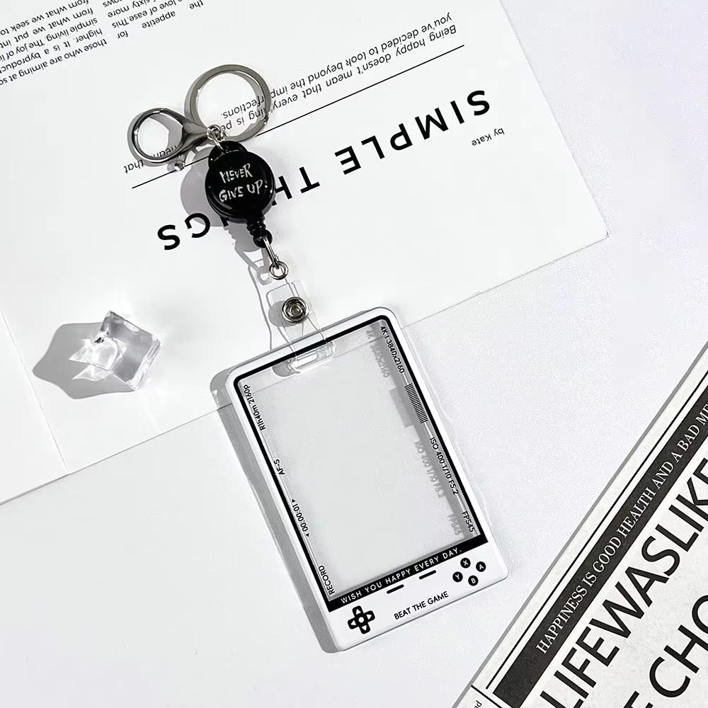 Transparent Kpop Photocard Holder with Lanyard Student ID Card Protector Display Case