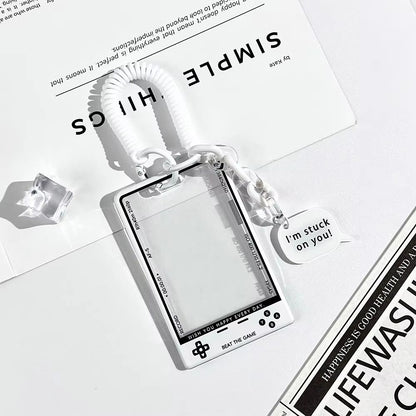 Transparent Kpop Photocard Holder with Lanyard Student ID Card Protector Display Case