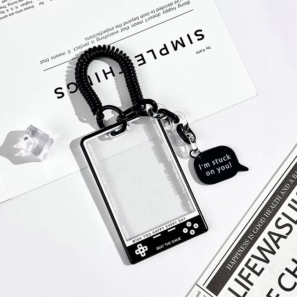 Transparent Kpop Photocard Holder with Lanyard Student ID Card Protector Display Case