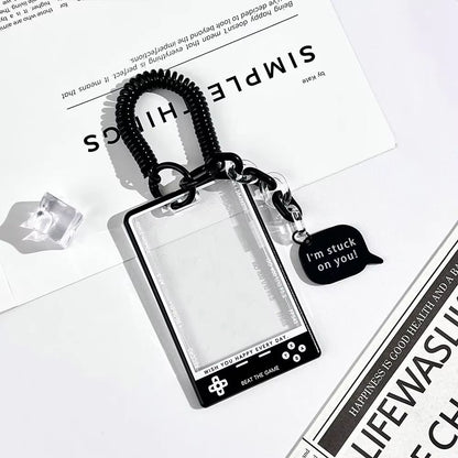 Transparent Kpop Photocard Holder with Lanyard Student ID Card Protector Display Case