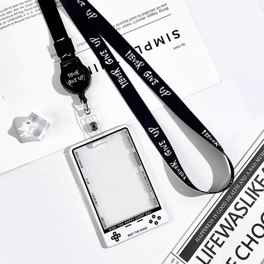 Transparent Kpop Photocard Holder with Lanyard Student ID Card Protector Display Case