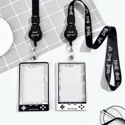 Transparent Kpop Photocard Holder with Lanyard Student ID Card Protector Display Case