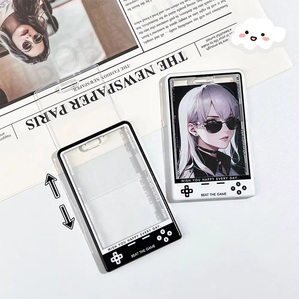 Transparent Kpop Photocard Holder with Lanyard Student ID Card Protector Display Case