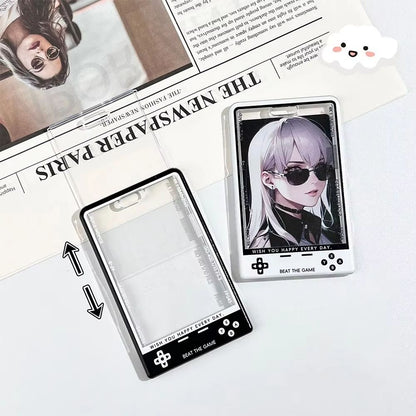 Transparent Kpop Photocard Holder with Lanyard Student ID Card Protector Display Case