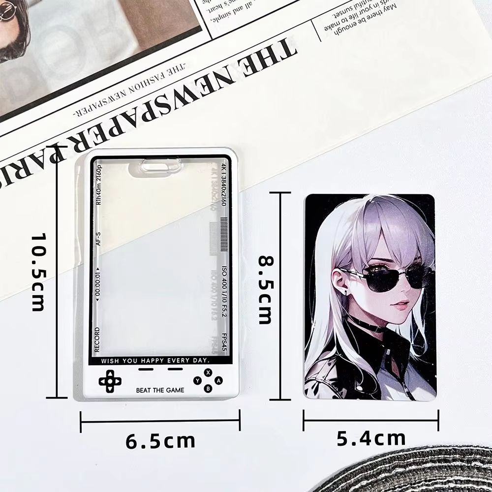 Transparent Kpop Photocard Holder with Lanyard Student ID Card Protector Display Case