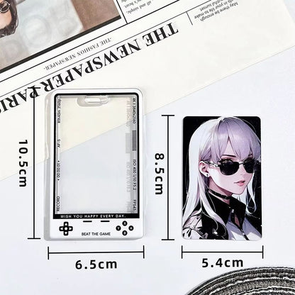 Transparent Kpop Photocard Holder with Lanyard Student ID Card Protector Display Case