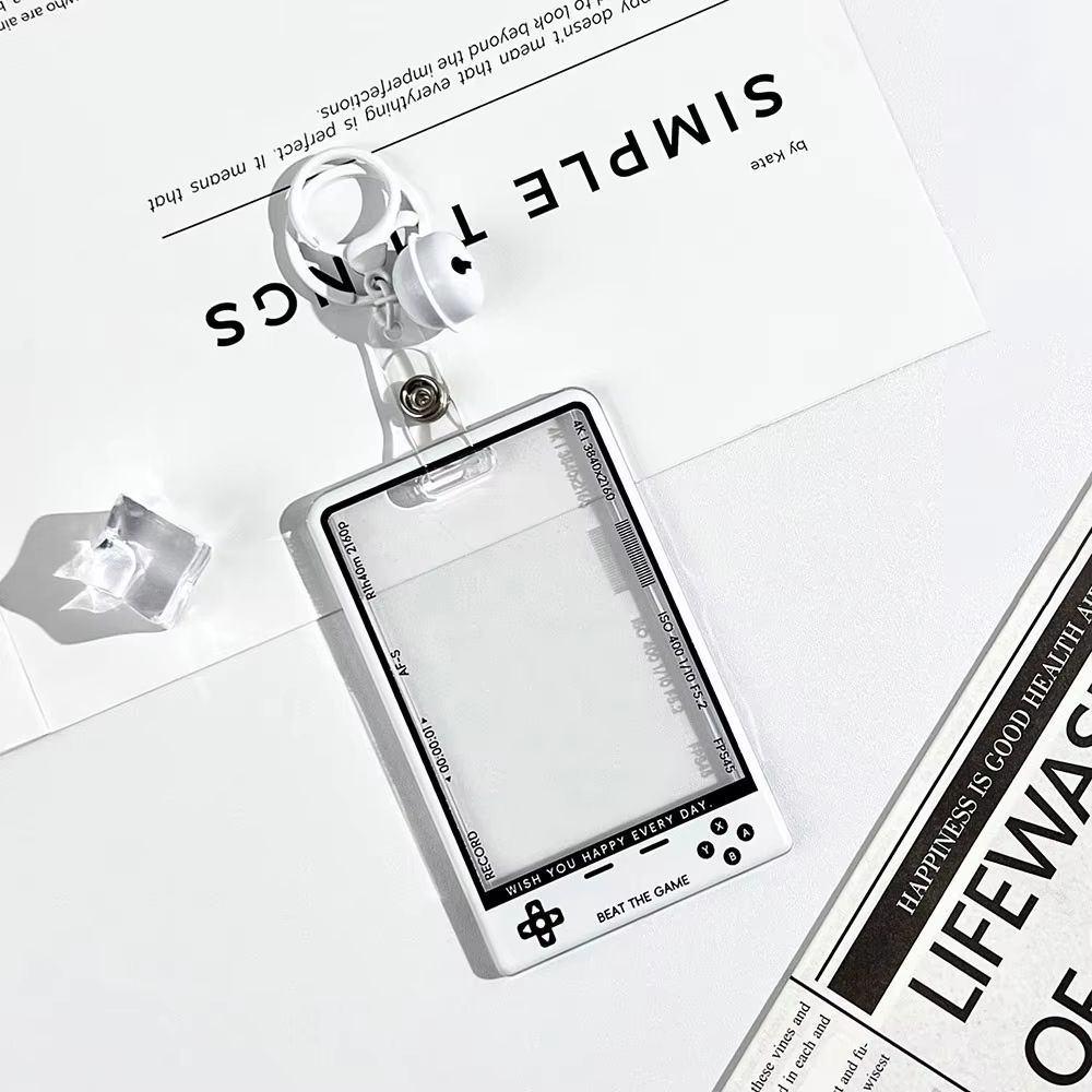 Transparent Kpop Photocard Holder with Lanyard Student ID Card Protector Display Case