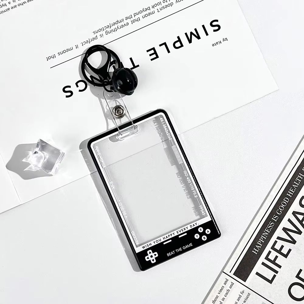 Transparent Kpop Photocard Holder with Lanyard Student ID Card Protector Display Case