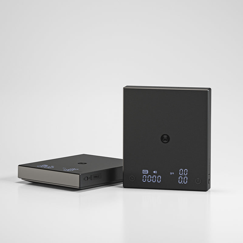 Basic Black Mirror Coffee Scale for Pour Over, Espresso Kitchen Scale with Auto Timer, Flow Rate Display