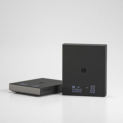 Basic Black Mirror Coffee Scale for Pour Over, Espresso Kitchen Scale with Auto Timer, Flow Rate Display