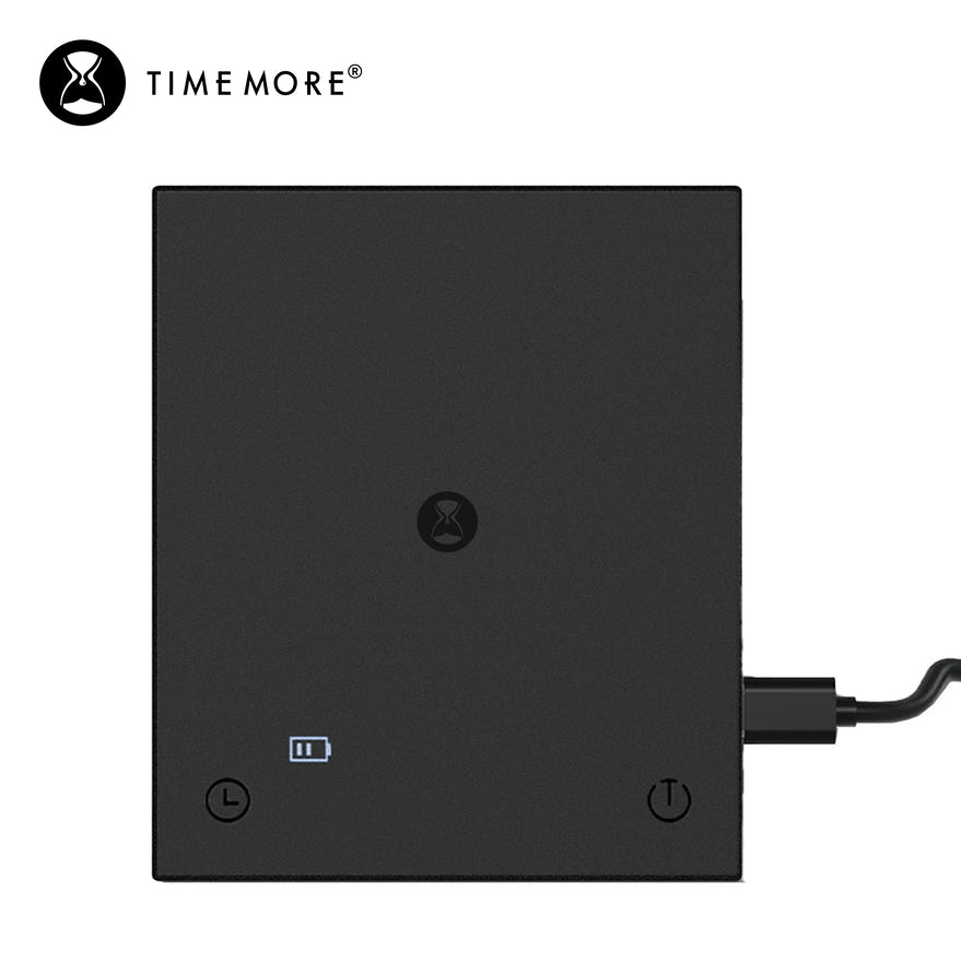 Basic Black Mirror Coffee Scale for Pour Over, Espresso Kitchen Scale with Auto Timer, Flow Rate Display