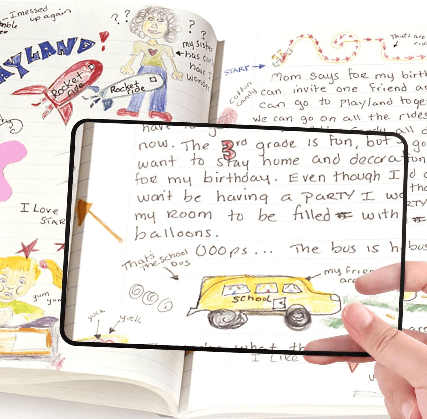 Full Page Magnifying Glass Sheet, Large Reading Aid Lens for Books, Newspapers, and Documents