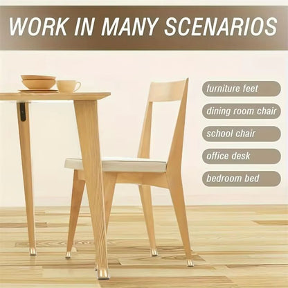 Square Chair Leg Floor Protectors Silicone Furniture Pads for Hardwood Floors, Furniture Sliders for Chair Legs, Durable