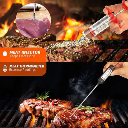 25-Piece and 39-Piece Stainless Steel Outdoor Kitchen Grill BBQ Tool Set with Oxford Cloth Storage Case