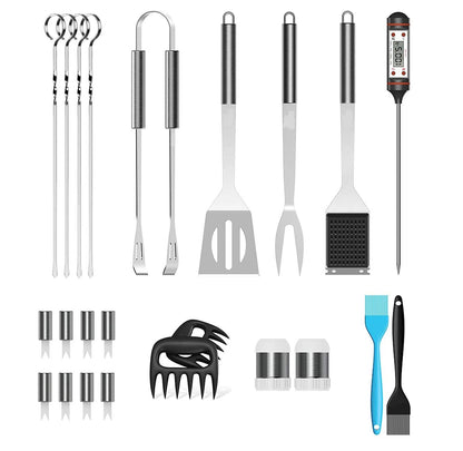 25-Piece and 39-Piece Stainless Steel Outdoor Kitchen Grill BBQ Tool Set with Oxford Cloth Storage Case