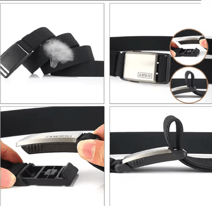 MagLock Pro Nylon Belt Magnetic Buckle Adjustable Elastic Mens Belt