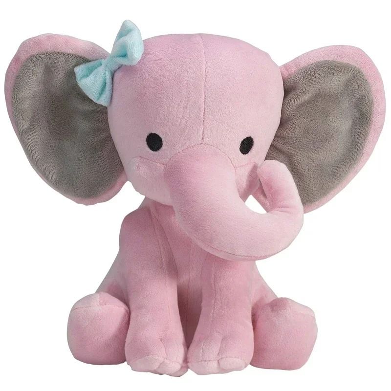 25cm Gray Elephant Stuffed Plush Toy Kawaii Animal Sleeping Pillow