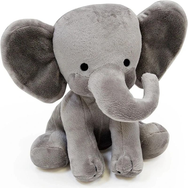 25cm Gray Elephant Stuffed Plush Toy Kawaii Animal Sleeping Pillow