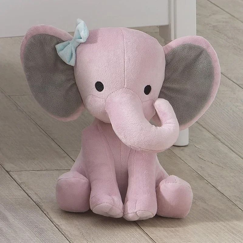 25cm Gray Elephant Stuffed Plush Toy Kawaii Animal Sleeping Pillow