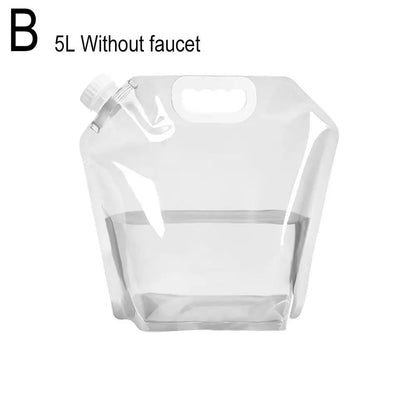 Outdoor camping water container with Faucet - Foldable portable water bag for Camping, RV & Picnic