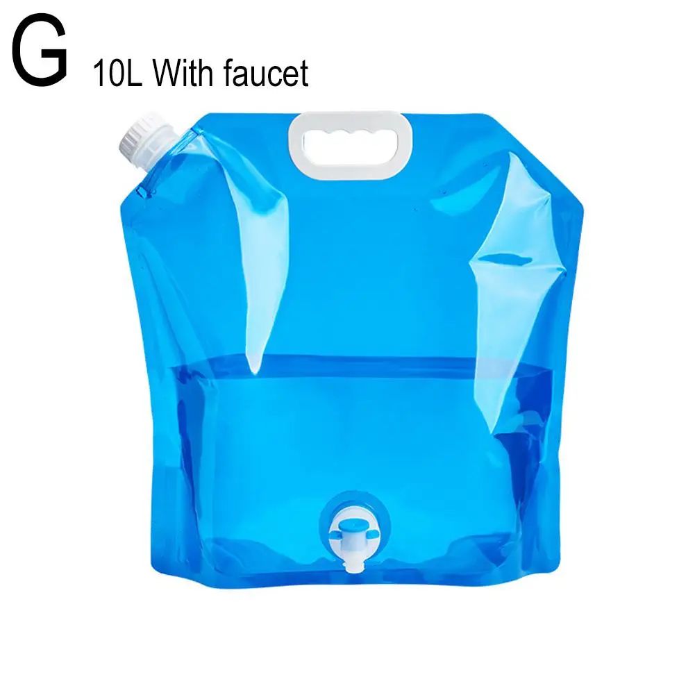Outdoor camping water container with Faucet - Foldable portable water bag for Camping, RV & Picnic