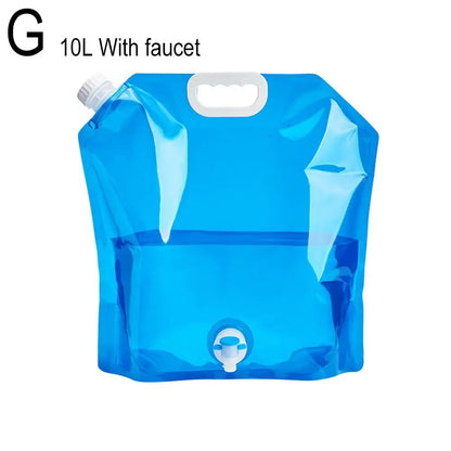 Outdoor camping water container with Faucet - Foldable portable water bag for Camping, RV & Picnic