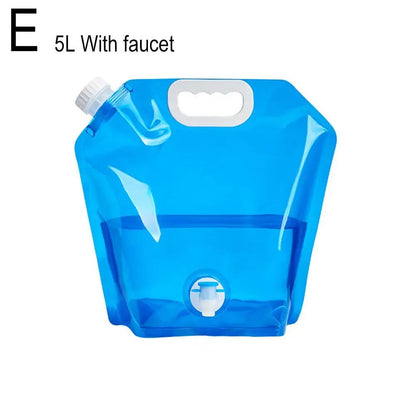 Outdoor camping water container with Faucet - Foldable portable water bag for Camping, RV & Picnic