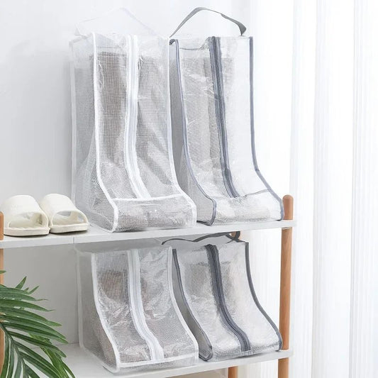 Portable Fashion Shoe Storage Bags – Dust-Proof Travel Organizer for High Heels & Riding Boots