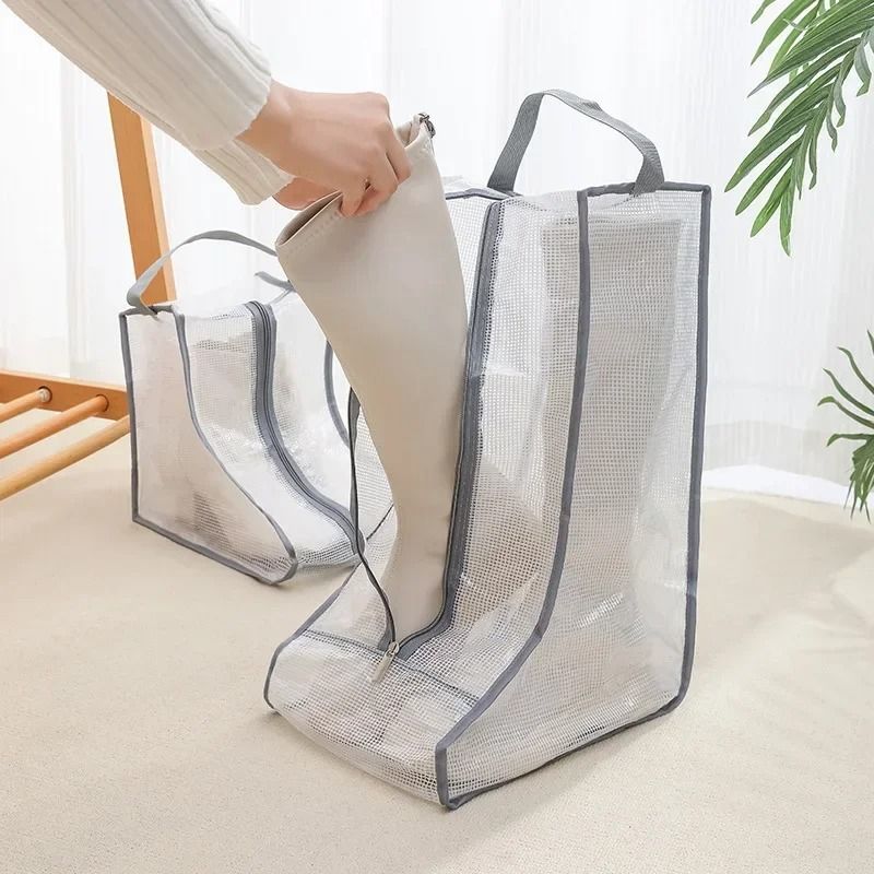 Portable Fashion Shoe Storage Bags – Dust-Proof Travel Organizer for High Heels & Riding Boots