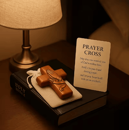 Resin 3D Pocket Prayer Cross Holy Water Droplet Design with Prayer Card Christian Gift