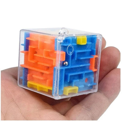 Mini 3D Maze Magic Cube – 6-Sided Transparent Speed Puzzle