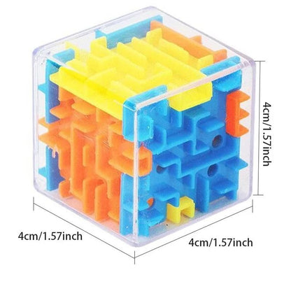 Mini 3D Maze Magic Cube – 6-Sided Transparent Speed Puzzle
