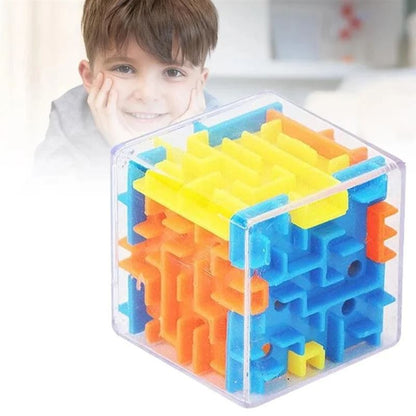 Mini 3D Maze Magic Cube – 6-Sided Transparent Speed Puzzle
