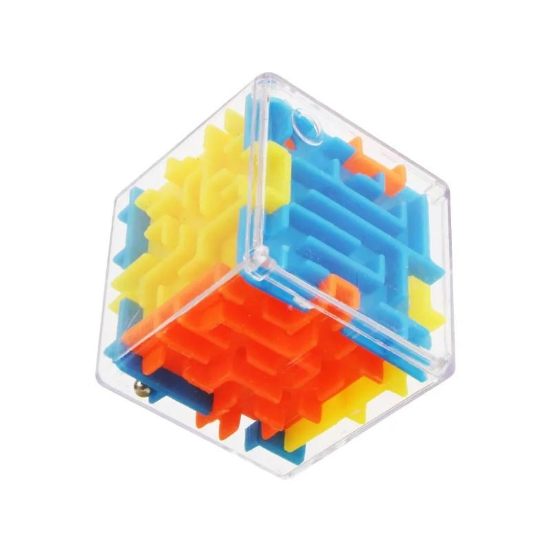 Mini 3D Maze Magic Cube – 6-Sided Transparent Speed Puzzle
