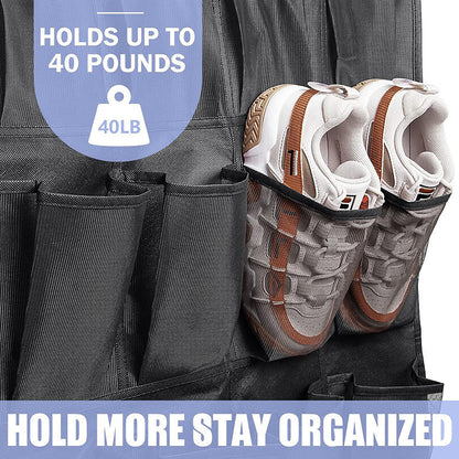 Mesh Pocket Wall Mounted Door Back Organizer for Shoe Storage Space Saver Rack