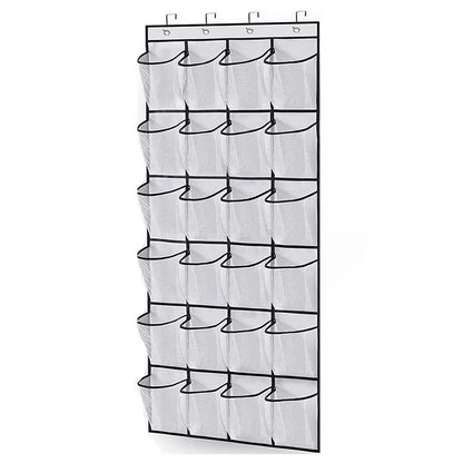 Mesh Pocket Wall Mounted Door Back Organizer for Shoe Storage Space Saver Rack