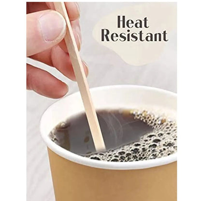 100-Piece Wooden Coffee Stir Sticks Disposable Beverage Stirrers