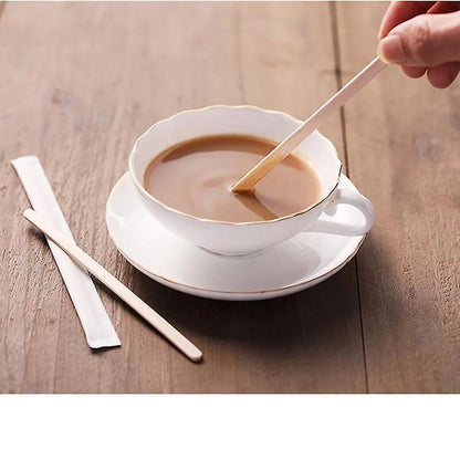 100-Piece Wooden Coffee Stir Sticks Disposable Beverage Stirrers