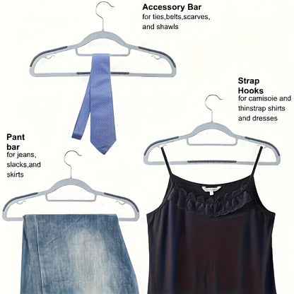 Sturdy and Durable Set of Non-slip Clothes Hangers with Rotating Hook for Home Organization