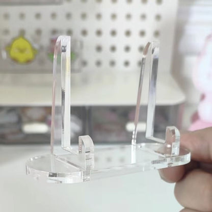 Acrylic Photo Display Stand Transparent Desk Frame for Photos & Cards